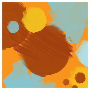 Abstract Brown, Yellow, Blue 1