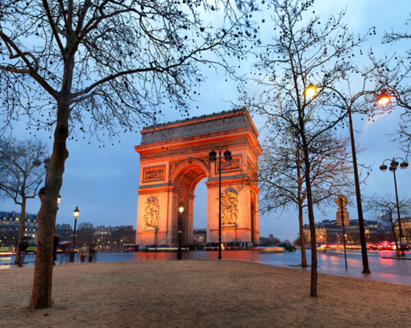 Arc De Triomphe, Triumphal Arch, In The Evening, Paris, Ile De France, France